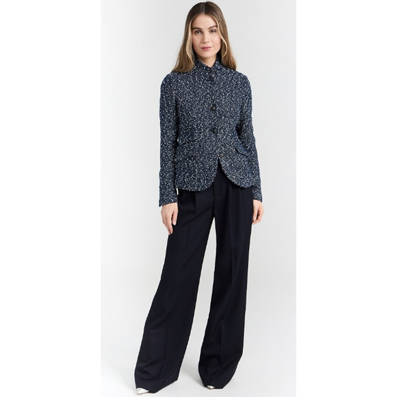 Rag & Bone Slade Blazer Blue Tweed Textured Fall Winter Style Size 2 - Picture 5 of 14